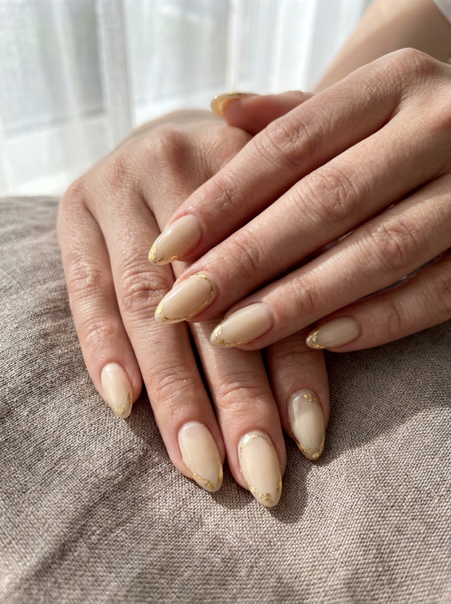Soft Gold Accent Nails – gepflegte Nagelidee 2026